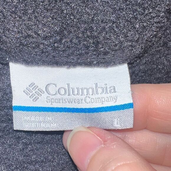 Columbia Black Full Zipped Fleece Jacket Women's Large GUC - Picture 5 of 8